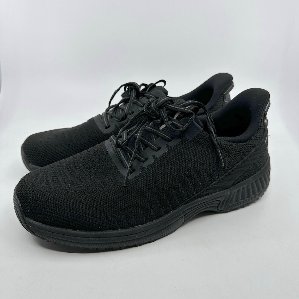 Orthofeet Shoes WMNS Black 10B Lace Up Walking Comfort Cushioned Sneaker Support - Picture 9 of 10